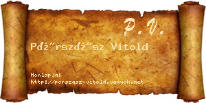 Pórszász Vitold névjegykártya